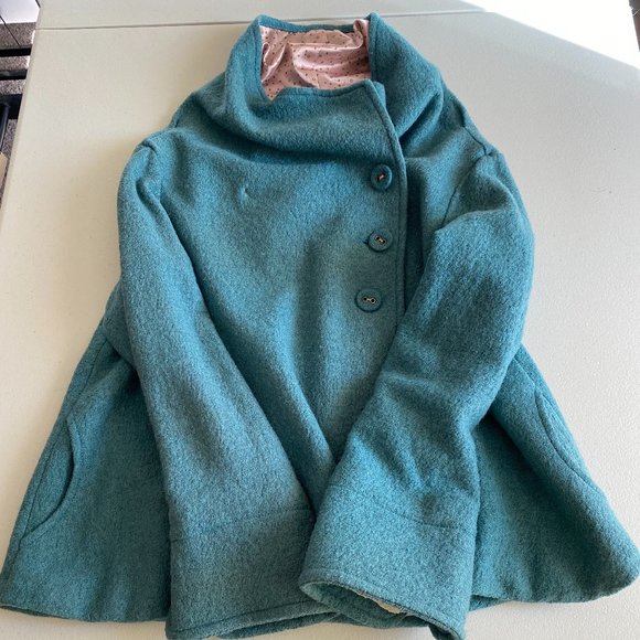 Pou Dou Dou Wool Blend Coat Cute - Picture 11 of 12